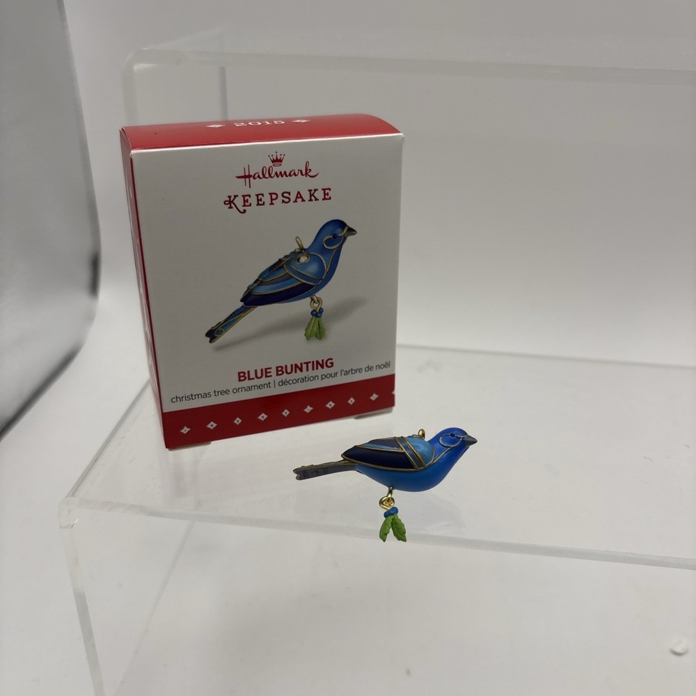2015~Hallmark Keepsake Ornament~Blue Bunting~Miniature~IOB